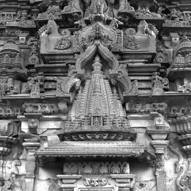 Hampi - Gopuram Carved in stone (with Frame)