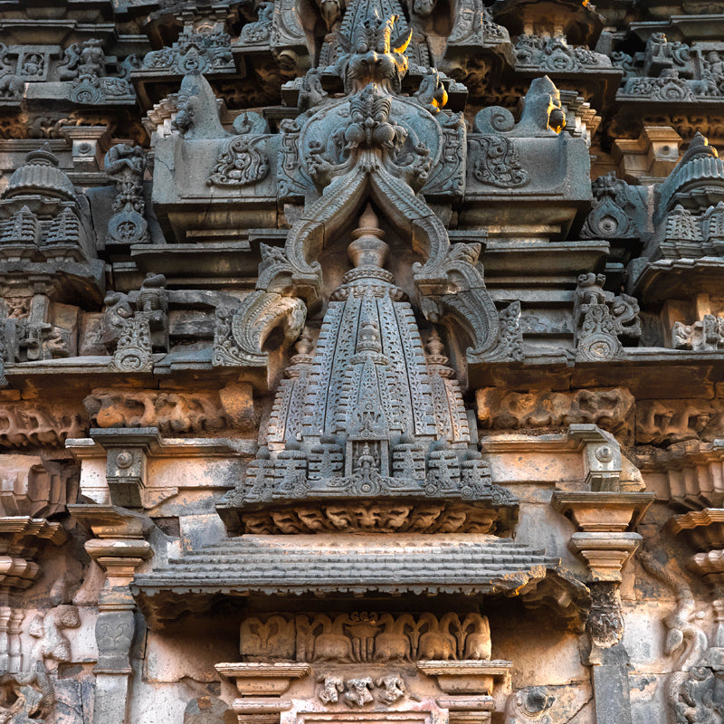 Hampi - Gopuram Carved in stone (with Frame)