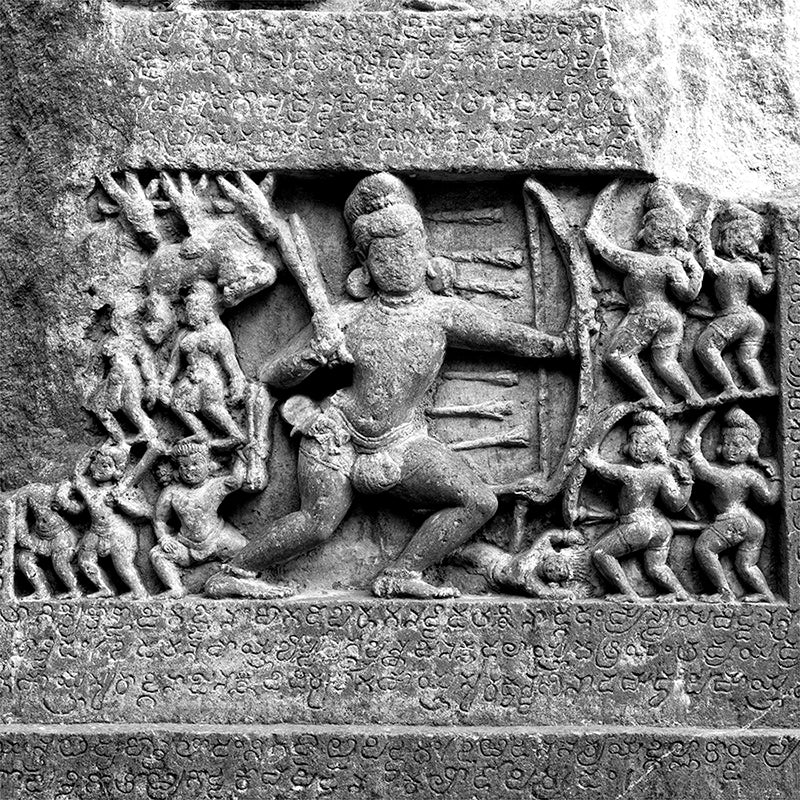 Hampi - Stone Carved Sculpture at Hampi (with Frame)