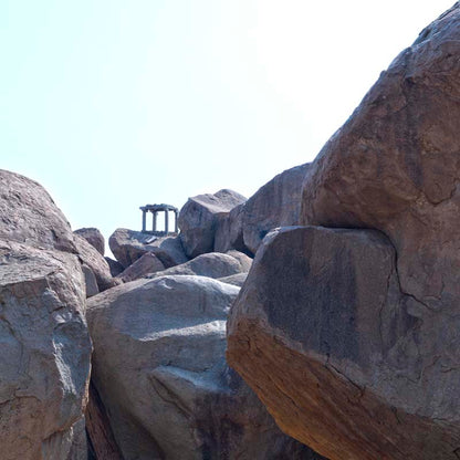 Hampi - Stone Structure view from Hemkuta. 1300th Century (with Frame)