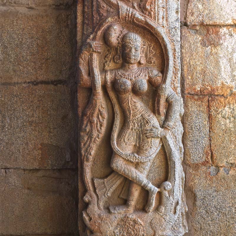 Hampi - Stone Carved Sculpture of Shalbhanjika (with Frame)