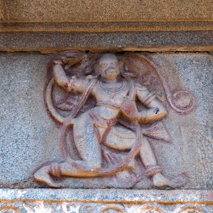 Hampi - Anjaneya (Hanuman) Carved in Stone. 13th Century (with Frame)