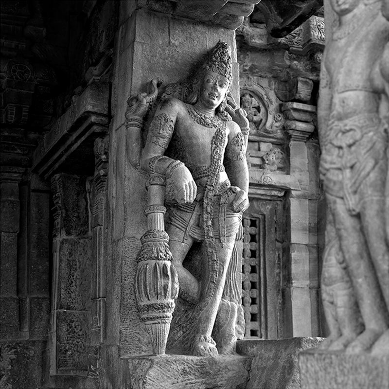 Hampi - Pattadakal - Sculpture Carved in stone. A Unesco World Heritage Site (with Frame)