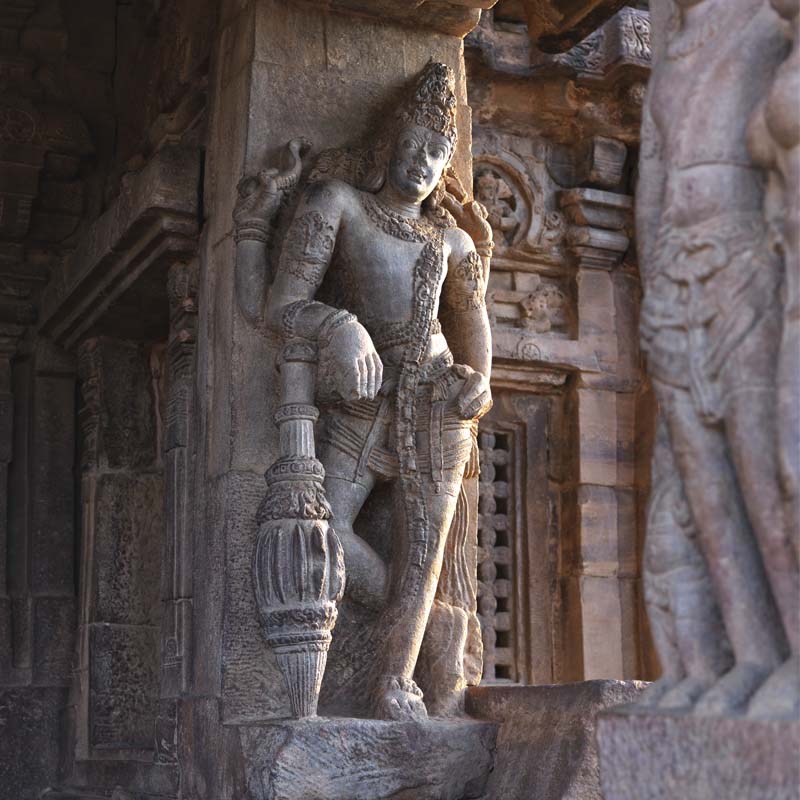 Hampi - Pattadakal - Sculpture Carved in stone. A Unesco World Heritage Site (with Frame)