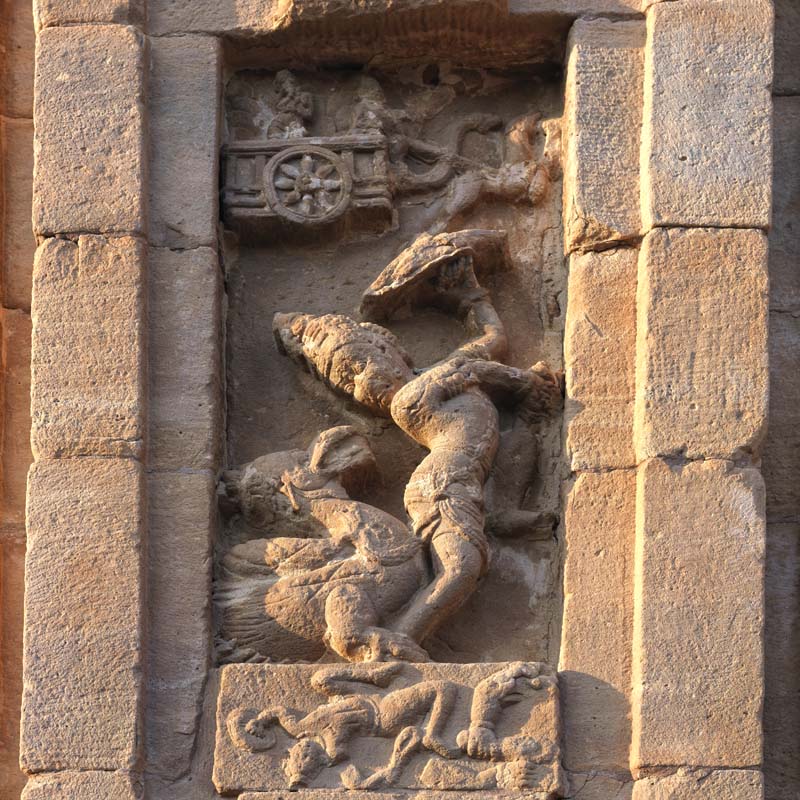 Hampi - Pattadakal - Sculpture Carved in stone. A Unesco World Heritage Site (with Frame)