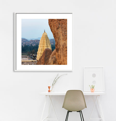 Hampi - Virupaksha Temple view from Hemakuta (with Frame)