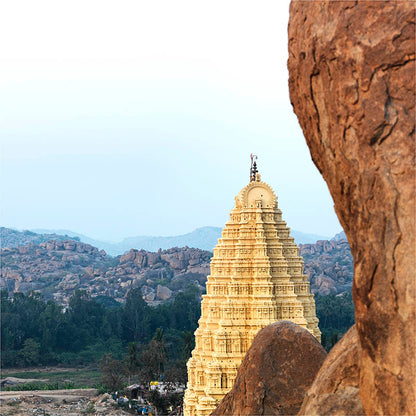 Hampi - Virupaksha Temple view from Hemakuta (with Frame)