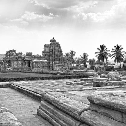 Hampi - Pattadakal - Sculpture Carved in stone. A Unesco World Heritage Site (with Frame)