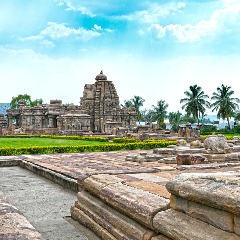 Hampi - Pattadakal - Sculpture Carved in stone. A Unesco World Heritage Site (with Frame)