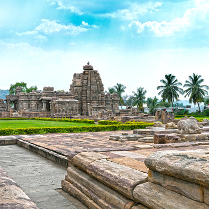 Hampi - Pattadakal - Sculpture Carved in stone. A Unesco World Heritage Site (with Frame)