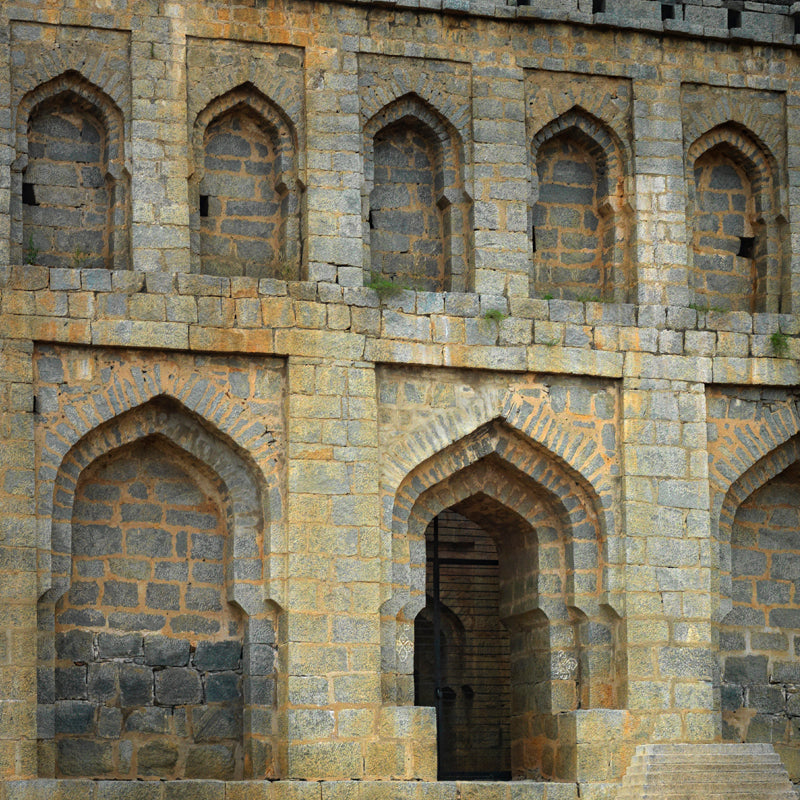 Hampi - Stone Carved Wall Entrance (with Frame)