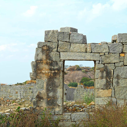 Hampi - Ruined Stone Gate (with Frame)