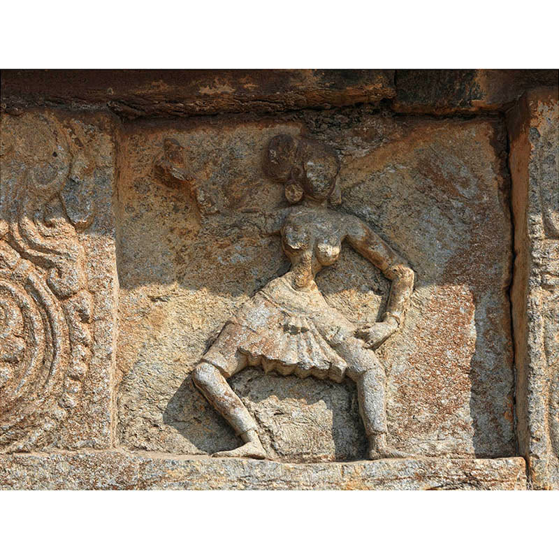 Hampi - Exploring the Exquisite Dancing figure Carvings of Mahanavmi Dibba (with Frame)