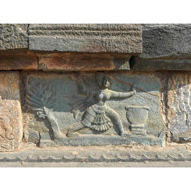 Hampi - Exploring the Exquisite Dancing figure Carvings of Mahanavmi Dibba (with Frame)