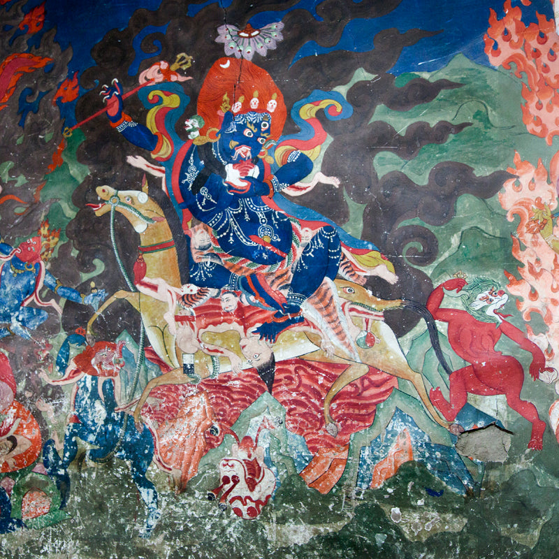 Ladakh - Thiksey Monastery Wall Painting (with Frame)