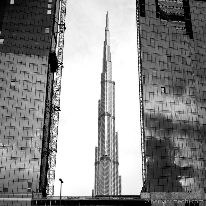 Dubai - Burj Khalifa from skyscrapers (with Frame)