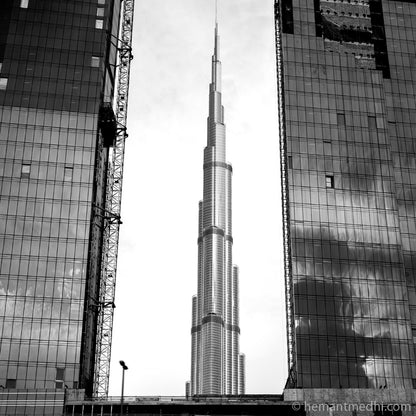 Dubai - Burj Khalifa from skyscrapers (with Frame)