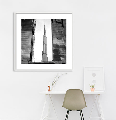 Dubai - Burj Khalifa from skyscrapers (with Frame)