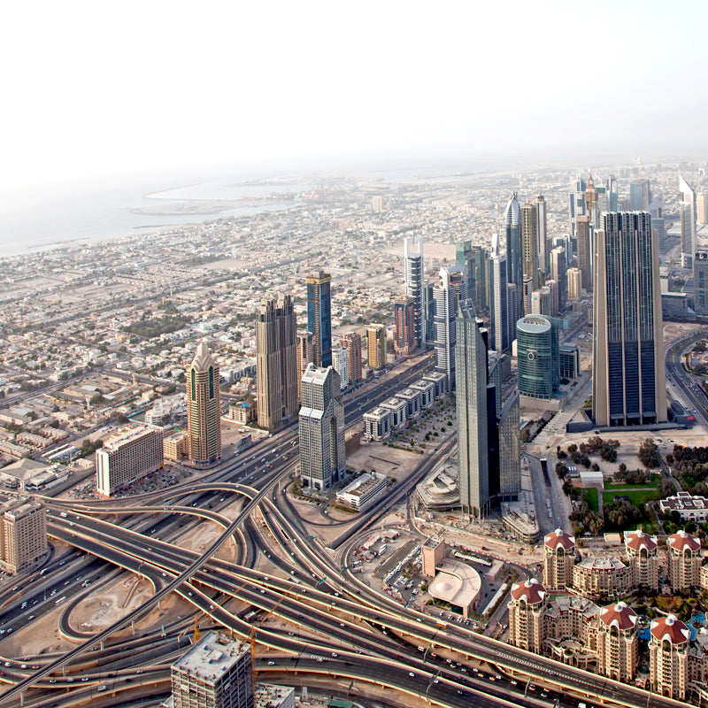 Dubai - Arial View of the City (with Frame)