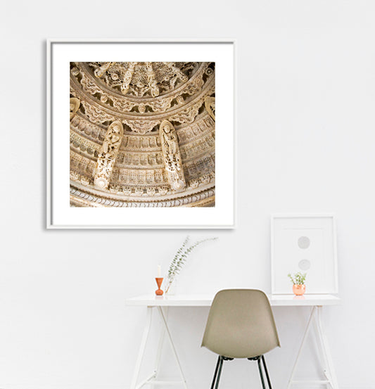 Rajasthan - Ranakpur Temple Celling (with Frame)