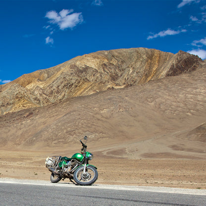 Ladakh - Bullete near Magnetic Hill (with Frame)