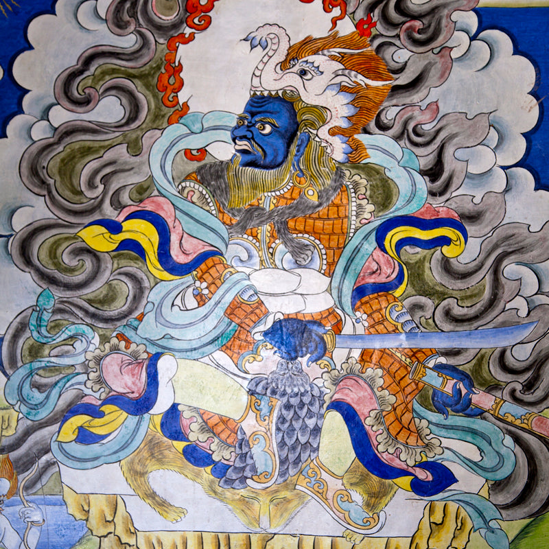 Ladakh - Wall Painting at Thiksey Monastery (with Frame)