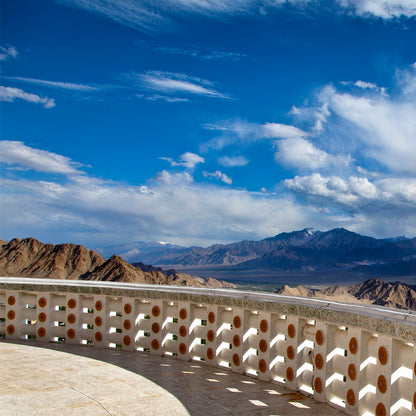 Ladakh - A view from Shanti Stupa at Leh (with Frame)