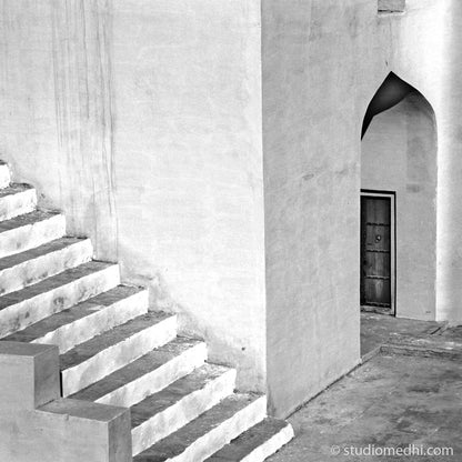 Rajasthan - The Jantar Mantar, Jaipur is a collection of 19 astronomical instruments. Rajasthan (_MG_4268 Rajasthan) The Jantar Mantar, Jaipur is a collection of 19 astronomical instruments built by the Rajput king Sawai Jai Singh II, the founder of Jaipur, Rajasthan. The monument was completed in 1734. It features the world's largest stone sundial, and is a UNESCO World Heritage site. It is near City Palace and Hawa Mahal.  This Fine Art Photograph is printed on Canvas.