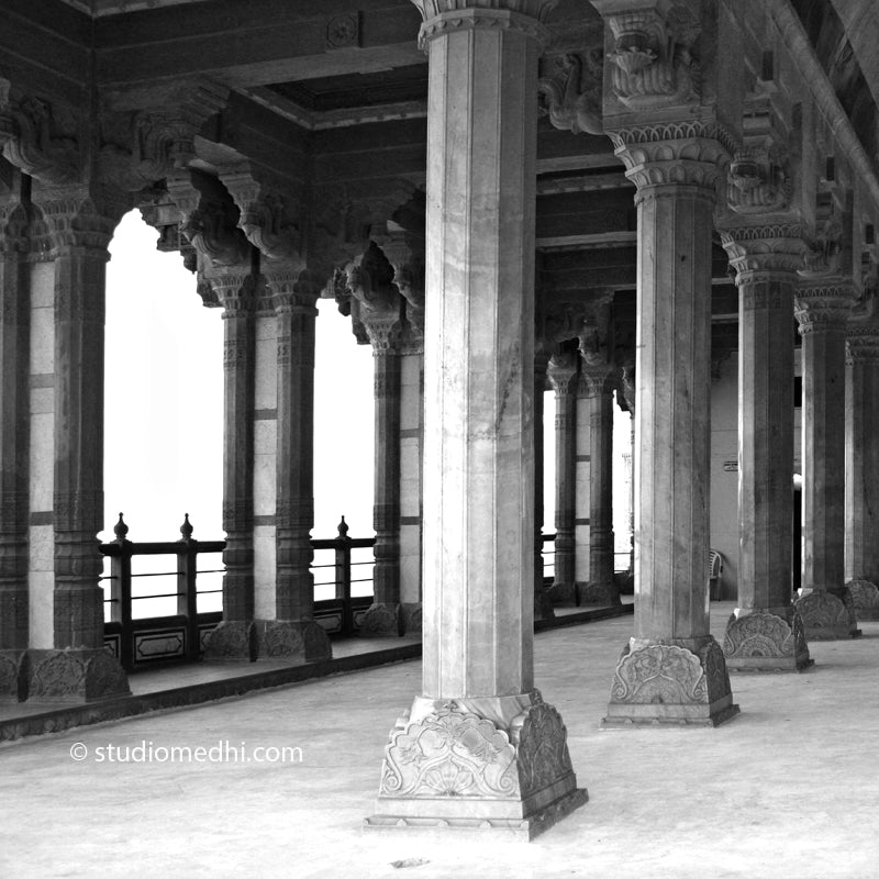 Rajasthan - Amer Fort or Amber Fort is a fort located in Amer, Rajasthan, India. Rajasthan (_MG_4409 Rajasthan) Inside view of Amer Fort or Amber Fort is a fort located in Amer, Rajasthan, India.  This Fine Art Photograph is printed on Canvas.