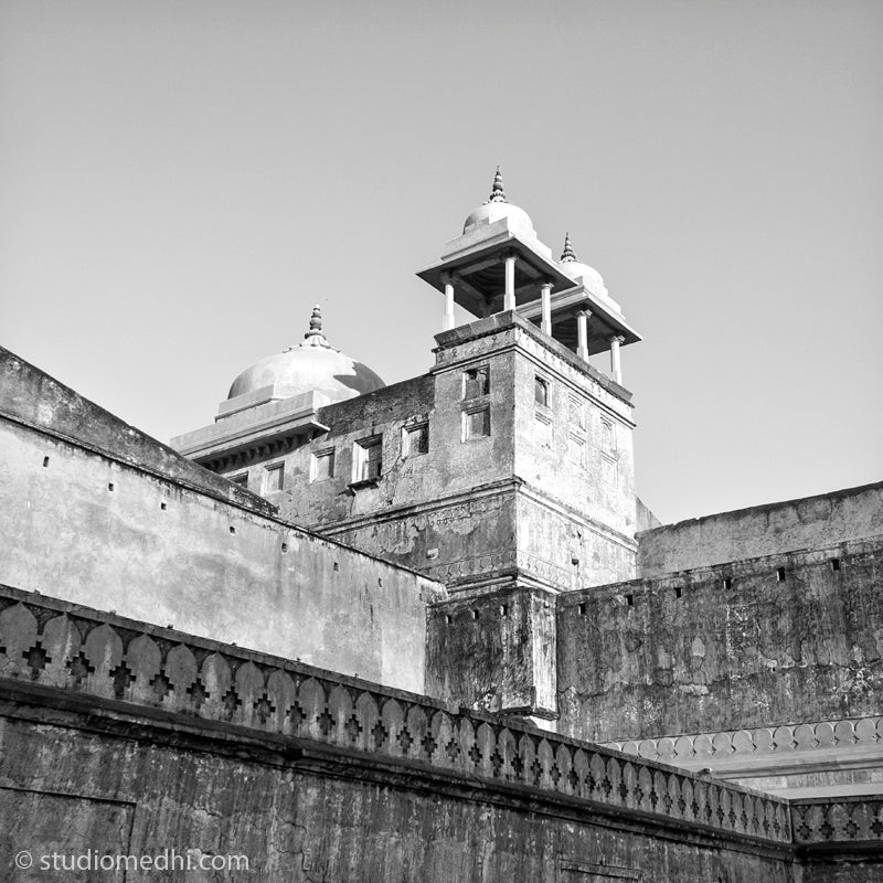 Rajasthan - Amer Fort or Amber Fort is a fort located in Amer, Rajasthan, India. Rajasthan (_MG_4455 Rajasthan)  Amer Fort or Amber Fort is a fort located in Amer, Rajasthan, India. A UNESCO World Heritage site.  This Fine Art Photograph is printed on Canvas.